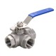 SONGO DN20 3/4inch 1000WOG stainless steel CF8M L/T Type female screwed thread 3 way ball valve