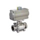 Sanitary pneumatic thread end food grade ball valve