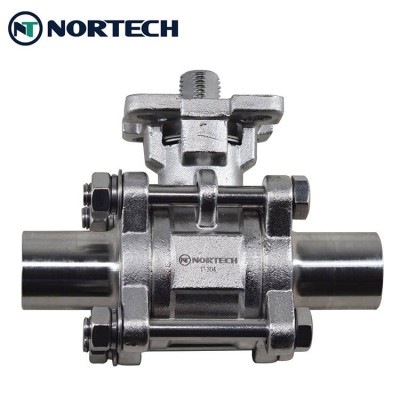 DN10-DN100 Standards Sanitary 1/2" - 4"/ 3 PC FULL PACKAGE BALL VALVE